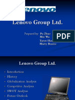 Lenovo Group LTD.: Prepared By: Pu Zhao