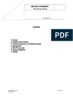 Method Statement Plumbing Test