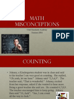 Math Misconceptions: Utah Standards Academy Summer 2014