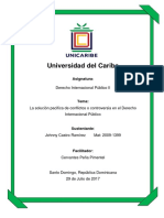 La Solución Pacífica de Conflictos o Controversia en El Derecho Internacional Público