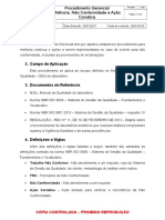 PG 004 - Melhoria, Não Conformidade e Ação Corretiva