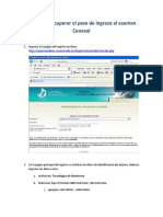 Como Recuperar El Pase de Ingreso Al Examen Ceneval