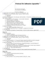 Rehabilitation Protocol For Adhesive Capsulitis