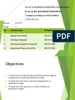 Assignment 2: Hands On at The Petroleum Laboratory: (Oil Distillation of RON97 Sample According To ASTM Method)