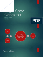 Target Code Generation: Utkarsh Jaiswal 11CS30038