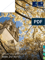 Oxford Said MBA Brochure 2016 17 PDF