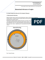 Geometry and Dimensional Tolerances of Engine Bearings