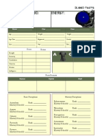 Werewolf Character Sheet