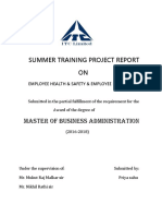 Summer Training Project Report ON: Master of Business Administration