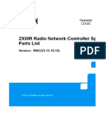 ZXWR Radio Network Controller Spare Parts List: Version: RNC (V3.13.10.15)