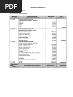 Presupuesto Analitico - Los Olivos