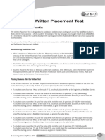 Placement Test Results