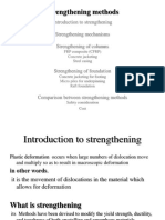 Strengthening Methods: Introduction To Strengthening Strengthening Mechanisms Strengthening of Columns