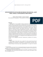 Adolescentes en Situación de Riesgo Psicosocial: ¿Qué Papel Juega La Inteligencia Emocional?