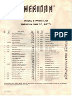 Model E Parts List Sheridan 5Mm Co, Pistol: Ref. Part No. No. Part Name