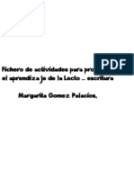 Fichero de Actividades - Lecto Escritura Margarita - Gomez Palacios PDF