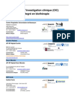 Liste Des CIC Biothérapies Inserm