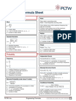 Engineering Formula Sheet: Statistics