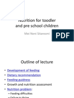 Nutrition For Toodler and Pre School Children Dr. Mei Neni