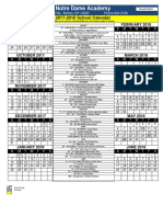 2017-2018 School Calendar