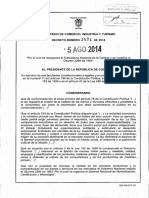 Decreto 1471 Del 5 de Agosto de 2014