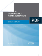 Manual de Derecho Administrativo. 3º Edicion. 2015. Carlos Balbin PDF