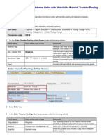 Reservation - Internal Order With Material To Material Transfer Posting