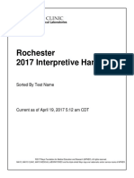 MayoTestCatalog Rochester SortedByTestName Duplex Interpretive PDF