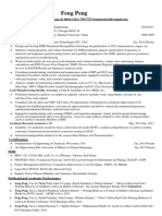 Resume of Feng Peng Chemical Process Engineer