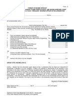 Format of Income Affidavit For MCM & SC-ST Scholarship