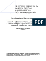 Lista 10 - Oferta Agregada, Curva de Phillips e Expectativas