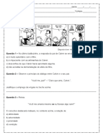 Interpretacao de Texto Tira de Calvin 6º Ano Word