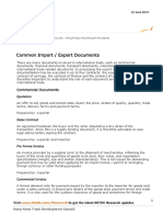 Procedure For Import or Export