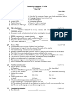 Summative Assessment - II, 2014 Social Science Class VIII Max. Marks: 90 Time: 3 Hrs Q1. Match The Following