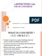 Factor Effacting The Strength of Concreate