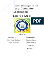 Computer Application Project