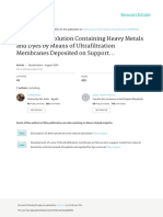 Filtration of Solution Containing Heavy Metals and PDF