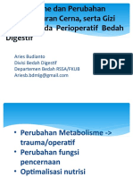 Metabolisme Dan Perubahan Fungsi Saluran Cerna, Serta Gizi Optimal Pada Perioperatif Bedah Digestif