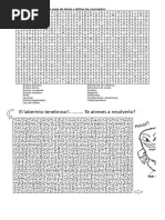 Sopa Letra. Laberinto Enlace Quimico