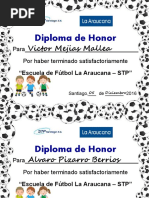 Diploma Escuela de Futbol 2