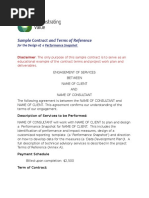 Sample Contract and Terms of Reference