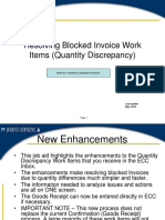 Resolving Blocked Invoice Work Items (Quantity Discrepancy)