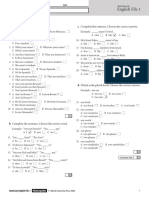 AEF 1 Entry Test PDF