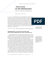 Políticas Urbanas em Renovação - Uma Leitura Crítica Dos Modelos Emergentes.