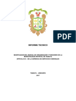 Informe Tecnico de Modificacion de Rof Vigilanica Sanitaria Meta 27-Tiabaya