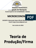 Teoria de Produção e Firma