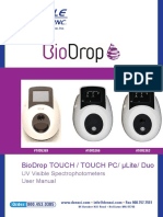 Denville BioDrop Spectrophotometers User Manual V2