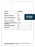 Index: Meaning & Barriers EFFECTIVE Listening Tips of Effective Listening Conclusion