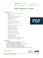 Ejercicios de Rectas y Ángulos en El Plano 1 Eso