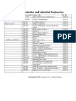 M. Tech. Production and Industrial Engineering: Classification of Course Course Code Course Title Cr. Hrs